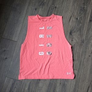Under Armour Girl Boss Heat Gear Tank Top Pink {Large}